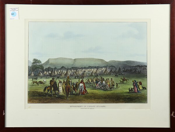 Print, McKenney & Hall, Encampment of Piekann Indians (1 of 1)