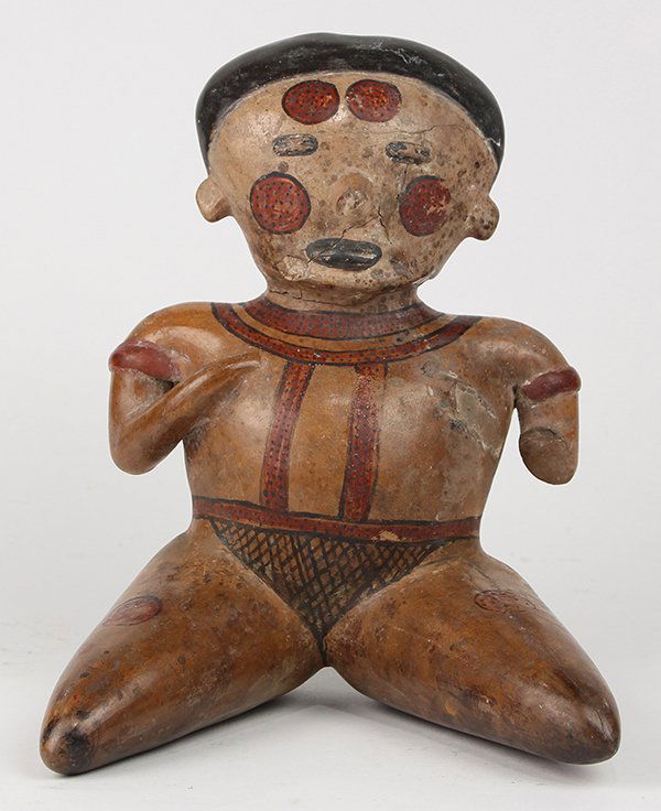 Chinesco style terracotta figure, Nayarit, Mexico, (1 of 6)
