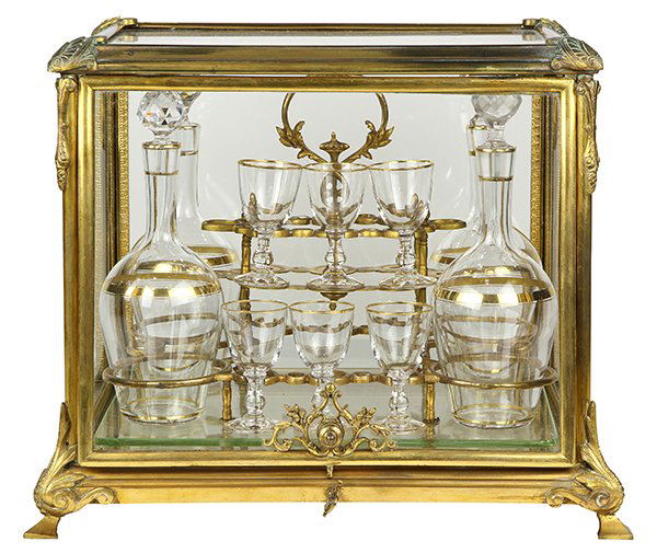 Continental gilt bronze and glass tantalus (1 of 6)