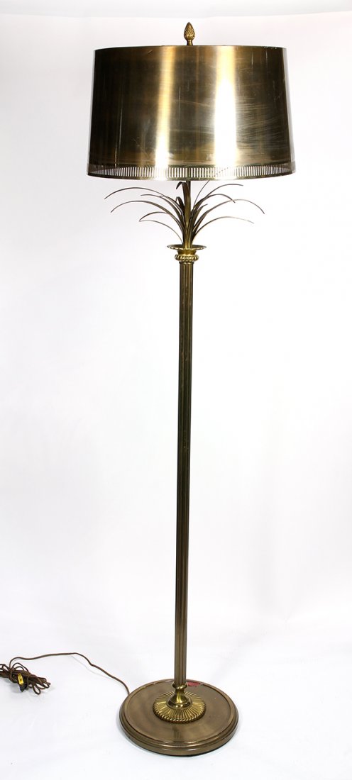 Maison Charles brass floor lamp, circa 1960, having a (1 of 3)
