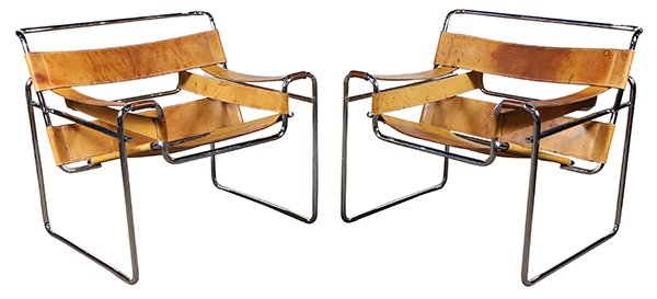(lot of 2) Pair of Marcel Breuer (1902-1981) "Wassily" (1 of 7)
