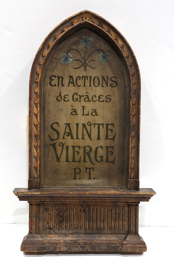 French carved wood altar piece (1 of 2)