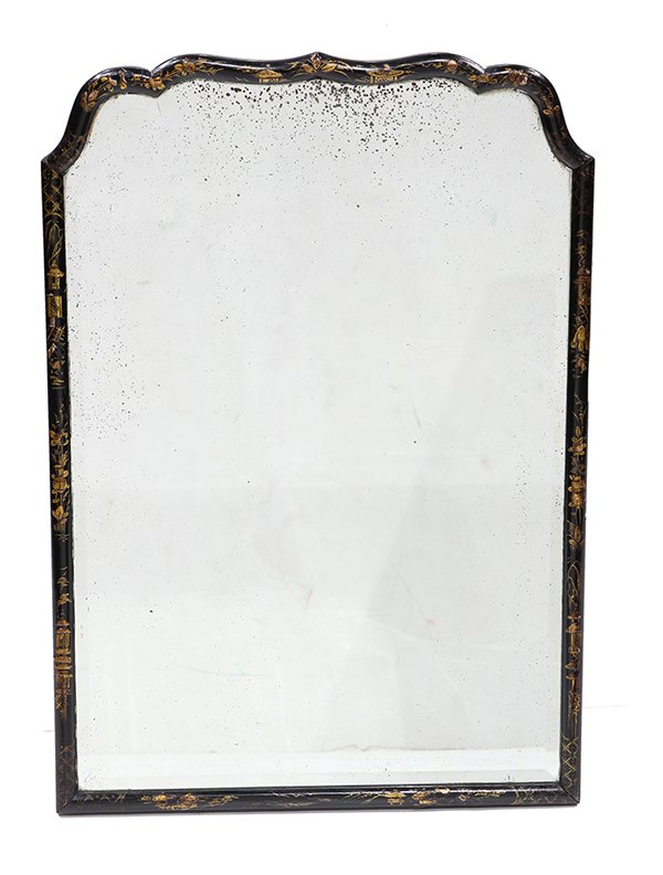 Georgian style chinoiserie decorated mirror (1 of 3)
