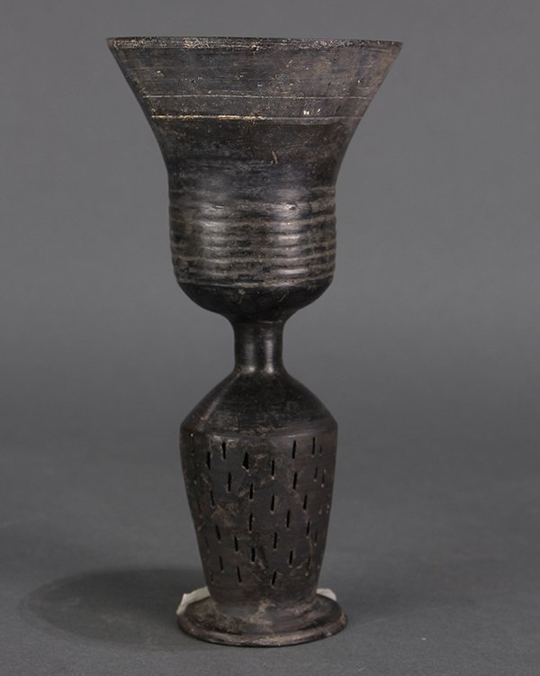 Chinese Neolithic Longshan Black Stem Cup (1 of 7)
