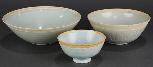 Three Chinese Qingbai Ceramic Bowls (1 of 3)