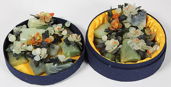 Chinese Hardstone Flower Place Holders (1 of 3)