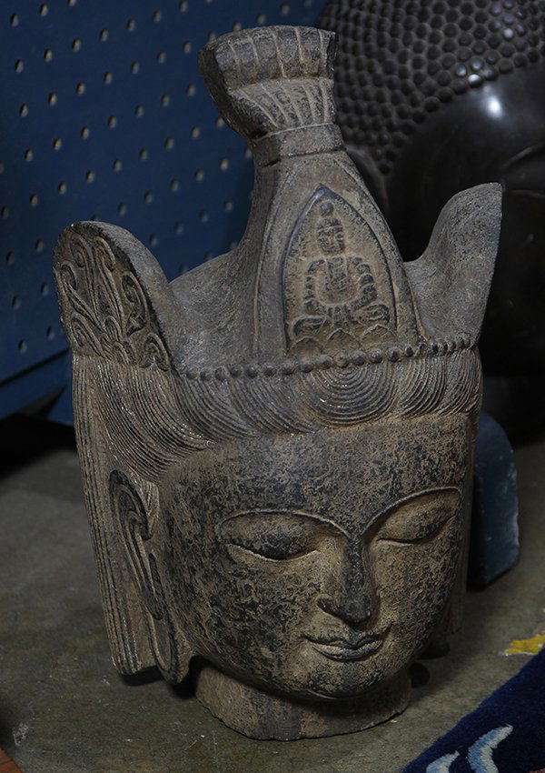 Chinese Style Stone Guanyin Head (1 of 4)