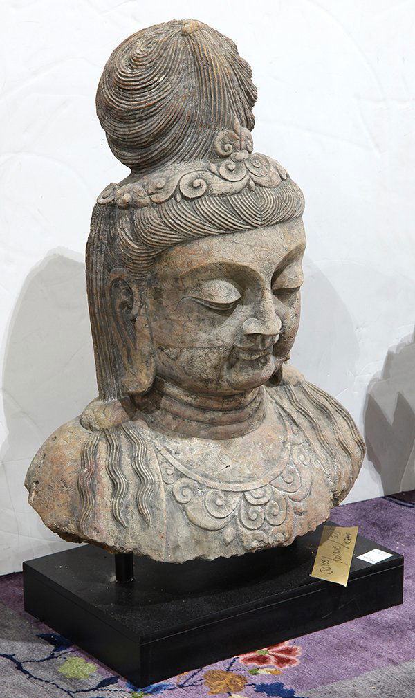 Chinese Stone Bust of Guanyin (1 of 1)