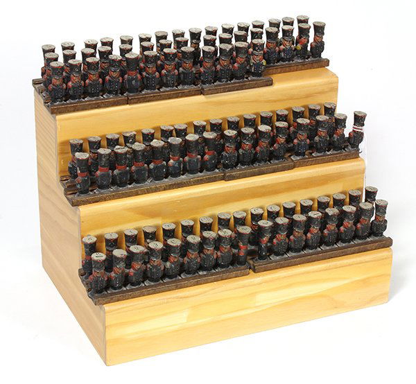 (lot of 99) Continental polychrome painted lead (1 of 3)