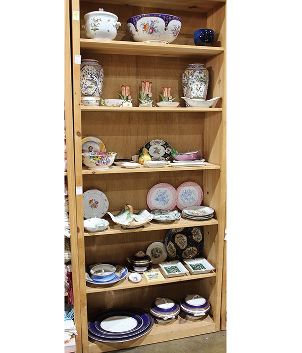 Six shelves of English and Continental porcelain (1 of 3)