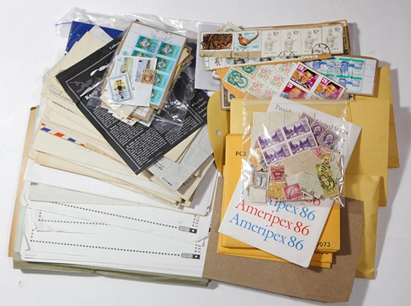 (Lot of 1 bag) US and World stamps (majority used), (1 of 1)