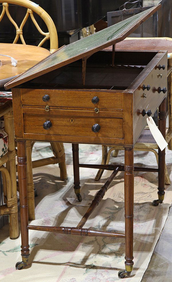 English mahogany writing table (1 of 1)