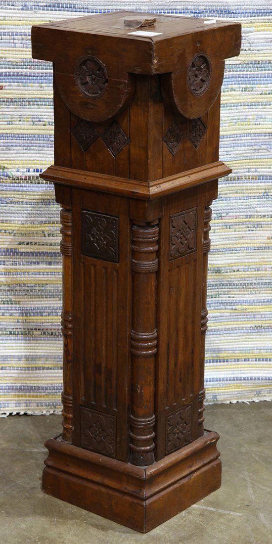Victorian newel post circa 1880, having a square top (1 of 1)