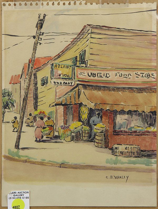 Watercolor, Street Scene, Charleston, South Carolina (1 of 1)