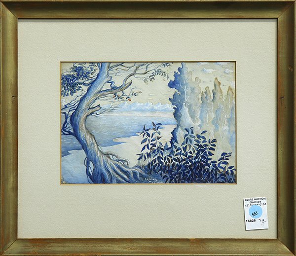 Gouache, Lake in Winter (1 of 1)