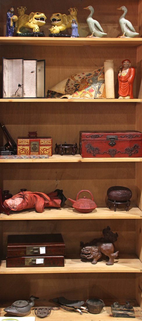 Six Shelves of Chinese/Japanese Items (1 of 3)