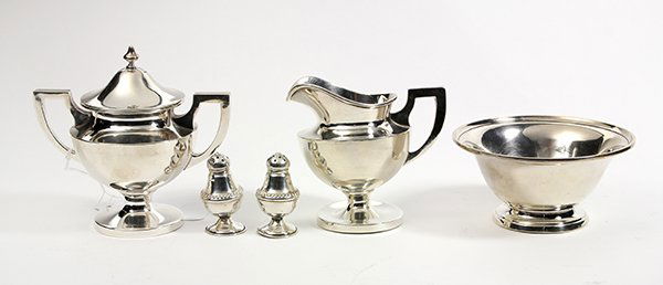 (lot of 5) American sterling silver table articles, (1 of 2)