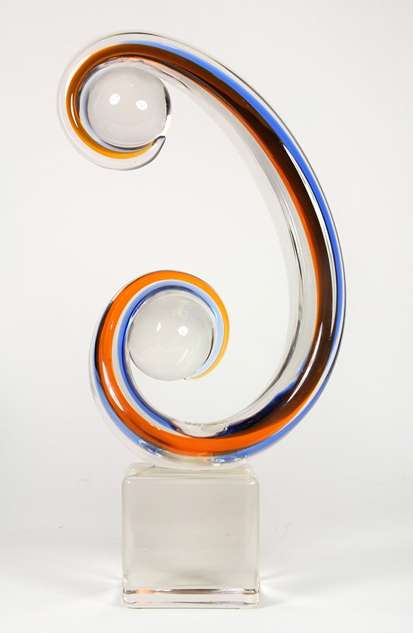 Signed Archimede Seguso Murano abstract sculpture (1 of 3)