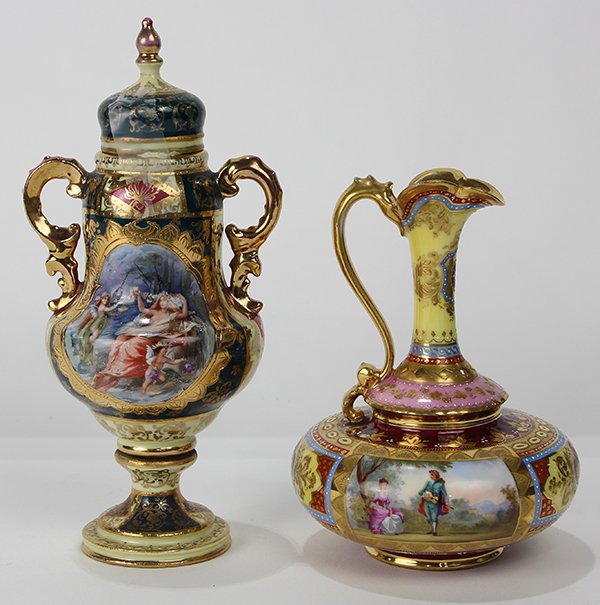 (lot of 3) Royal Vienna parcel gilt porcelain group (1 of 6)