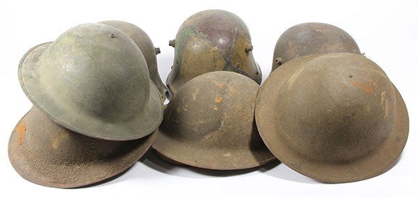 (lot of 7) WWI helmet group (1 of 1)