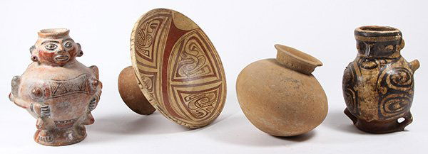 (lot of 4) Group of Pre Columbian style terracotta (1 of 1)