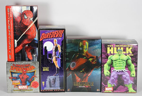 (lot of 9) Marvel Super Hero statues in original boxes (1 of 2)
