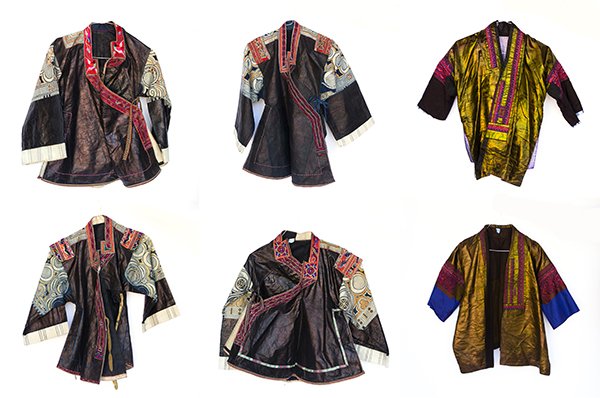 (lot of 6) Southeast Asian Hill Tribe hemp embroidered (1 of 10)