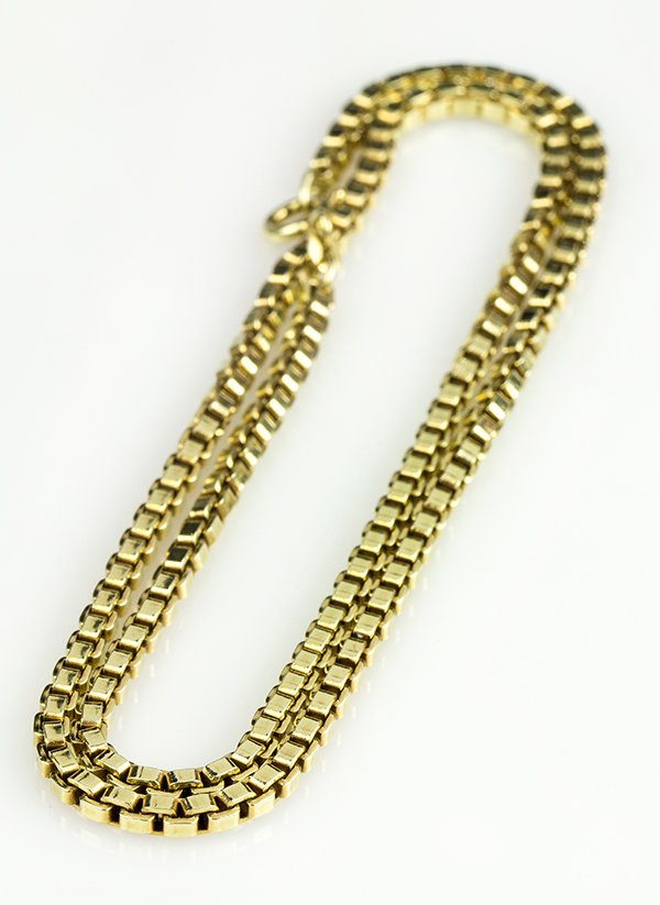 14k yellow gold box link chain (1 of 3)