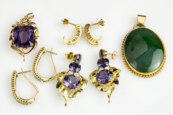 Collection of gemstone and 10k yellow gold jewelry (1 of 2)