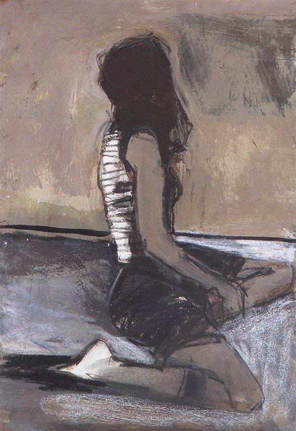 Prints, Kim Frohsin: (lot of 2) Kim Frohsin (American, b. 1961), Seated Woman 1, and Seated Woman 2, lithographs in colors, each pencil signed lower right, each edition 4/12, images (each): 19.5"h x 13.5"w, overall (sheet
