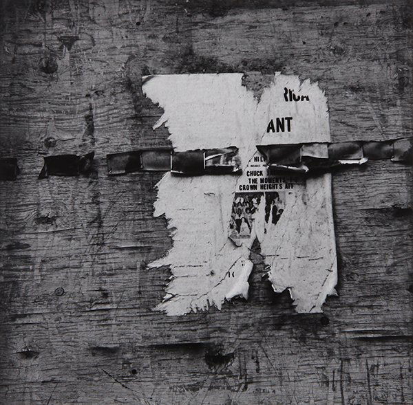 Photograph, Aaron Siskind, New York 143: Aaron Siskind (American, 1903-1991), "New York 143," 1978, gelatin silver print, ink signed lower right, titled and dated lower left, inscribed "NY 143, 7/78" verso, image: 9.5"h x 9.75"w, sheet: 14"h