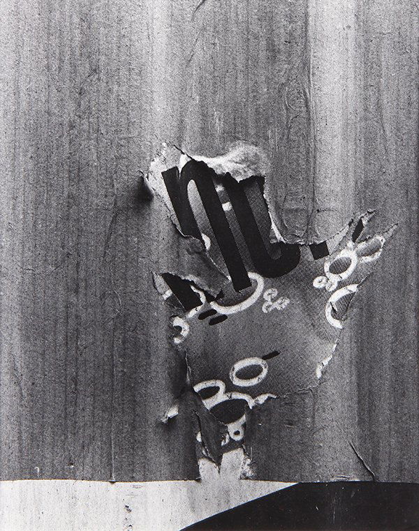 Photograph, Aaron Siskind, Rome 76: Aaron Siskind (American, 1903-1991), "Rome 76," 1963, gelatin silver print, ink signed lower right, titled and dated lower left, inscribed "R 76 - '63" verso, image: 12"h x 9.5"w, sheet: 14"h x 11"w,