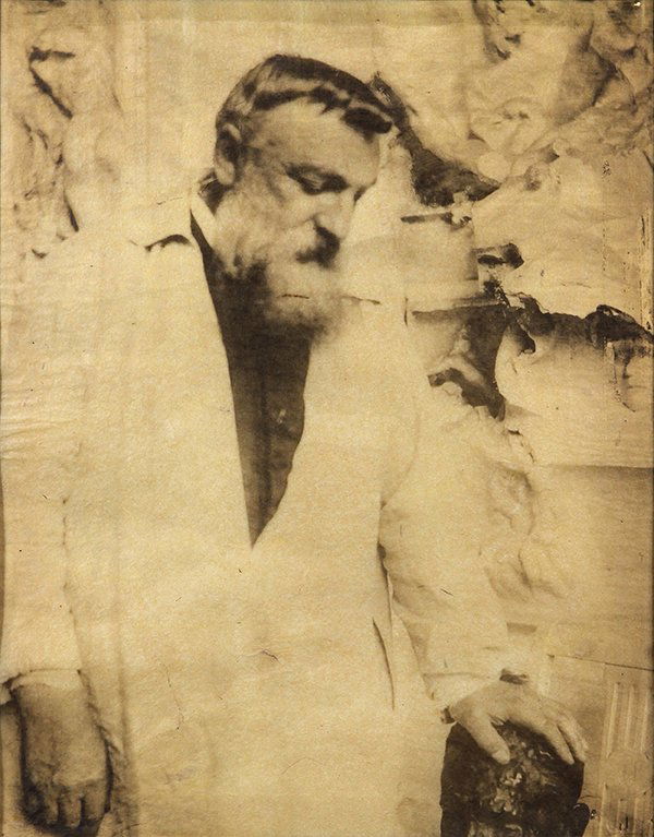 Photograph, Gertrude Kasebier: Gertrude Kasebier (American, 1852-1934), "Auguste Rodin," 1905, gum bichromate print, pencil signed lower right, image/sheet: 13.5"h x 10.25"w, overall (with mat): 22"h x 18"w. Provenance: The Art Ins