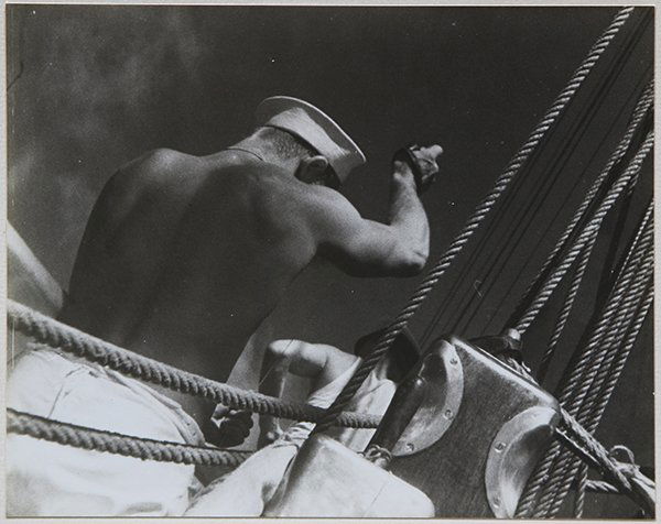 Photograph, Walker Evans: Walker Evans (American, 1903-1975), "Aboard the Cressida, South Pacific," 1932, gelatin silver print, artist stamp verso, image/sheet: 6.25"h x 8"w, artist board: 14"h x 10.75"w, overall (with mat): 1