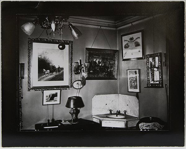 Photograph, Walker Evans: Walker Evans (American, 1903-1975), "Interior, Storr's House, Hartford, Connecticut," circa 1933, gelatin silver print, artist stamp verso, image: 6.25"h x 8"w, sheet: 8"h x 10"w, overall (with mat):