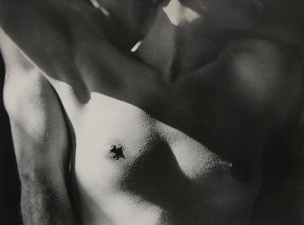Photograph, Imogene Cunningham: Imogene Cunningham (American, 1883-1976) "Nude," 1923, later print, gelatin silver print, embossed signature and monogram lower right, printed by Rondel Partridge, image/sheet: 5.75"h x 7.75"w, overal