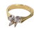 Diamond, platinum and 18k yellow gold ring semi