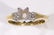 Diamond, platinum and 18k yellow gold ring semi - 2
