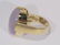 Lavender jadeite and 18k yellow gold ring - 3