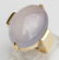 Lavender jadeite and 18k yellow gold ring - 7