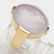 Lavender jadeite and 18k yellow gold ring - 8