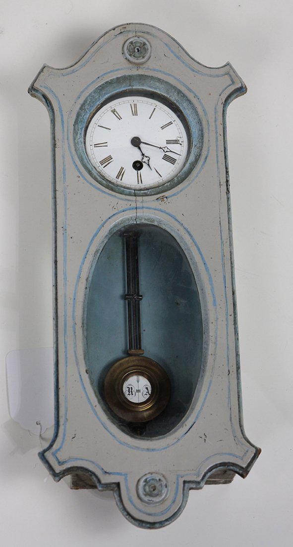 Diminutive Gustavian style wall hanging clock with (1 of 1)