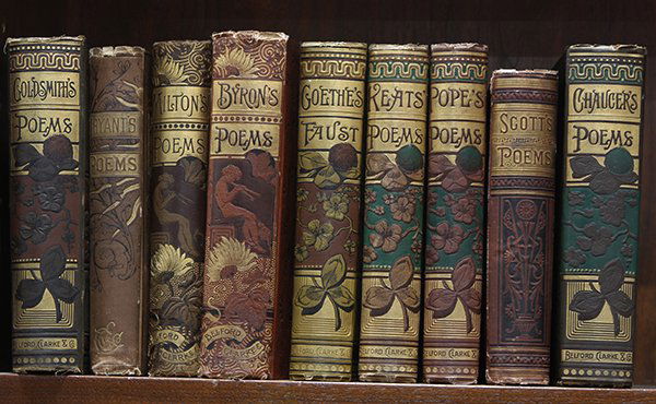 (Lot of 9) Age of Romantics leatherbound poetry books (1 of 1)