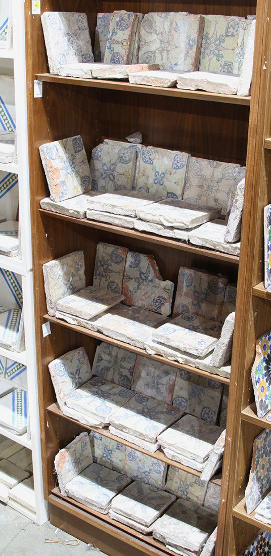 Five shelves of Moroccan tile (1 of 1)