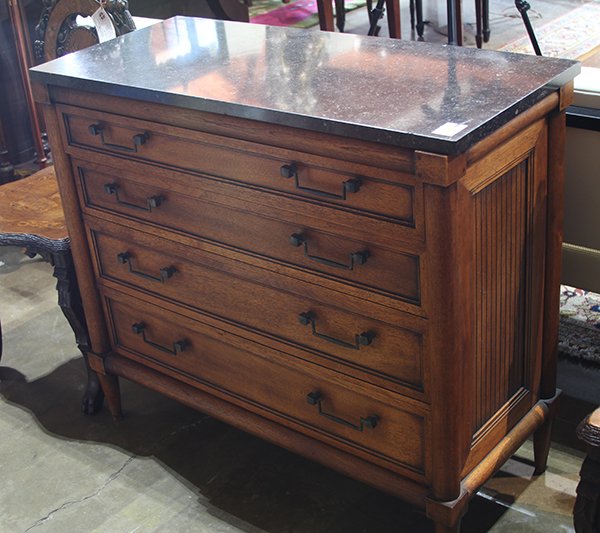 Neoclassical style chest, having a rectangular granite (1 of 2)