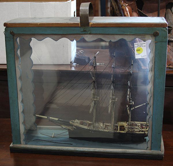 Painted model ship, the well detailed scale model with (1 of 2)