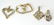 (Lot of 4) Diamond and yellow gold jewelry items