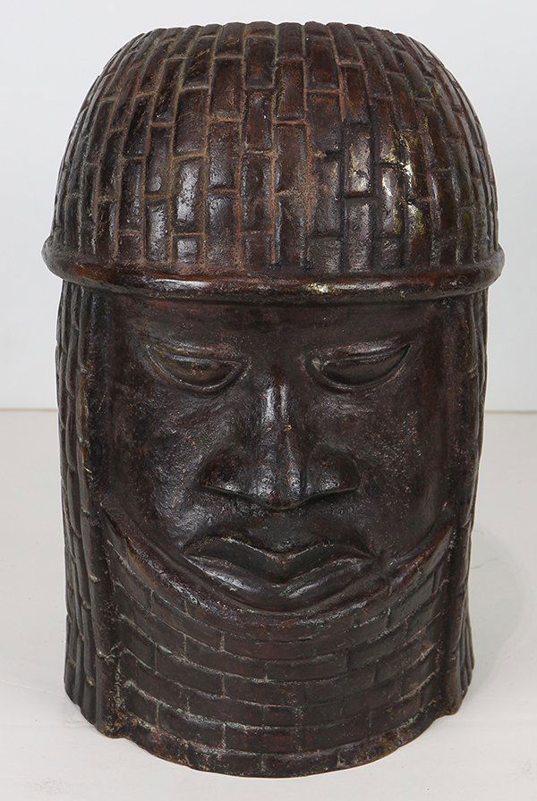 Benin style bronze bust of a warrior, 11 (1 of 3)