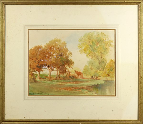 Watercolor, Cottage in the Woods (1 of 1)