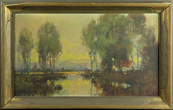 Painting, Evening on the Dismal Swamp, Virginia (1 of 1)